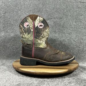 Ariat Fatbaby Women’s 7.5 Brown Leather Camo Pink Cowgirl Hunting Western Boots